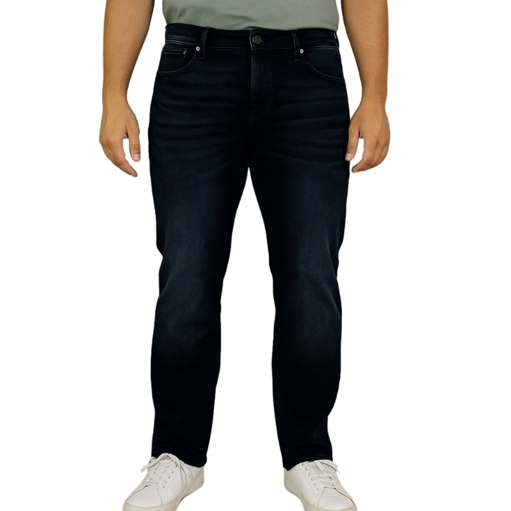 Calvin Klein Jeans Men's 38X30 CKJ035 Straight Deep Denim Blue Whiskering EUC